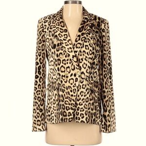 Brushed Velvet Animal Print Blazer. Worn twice.